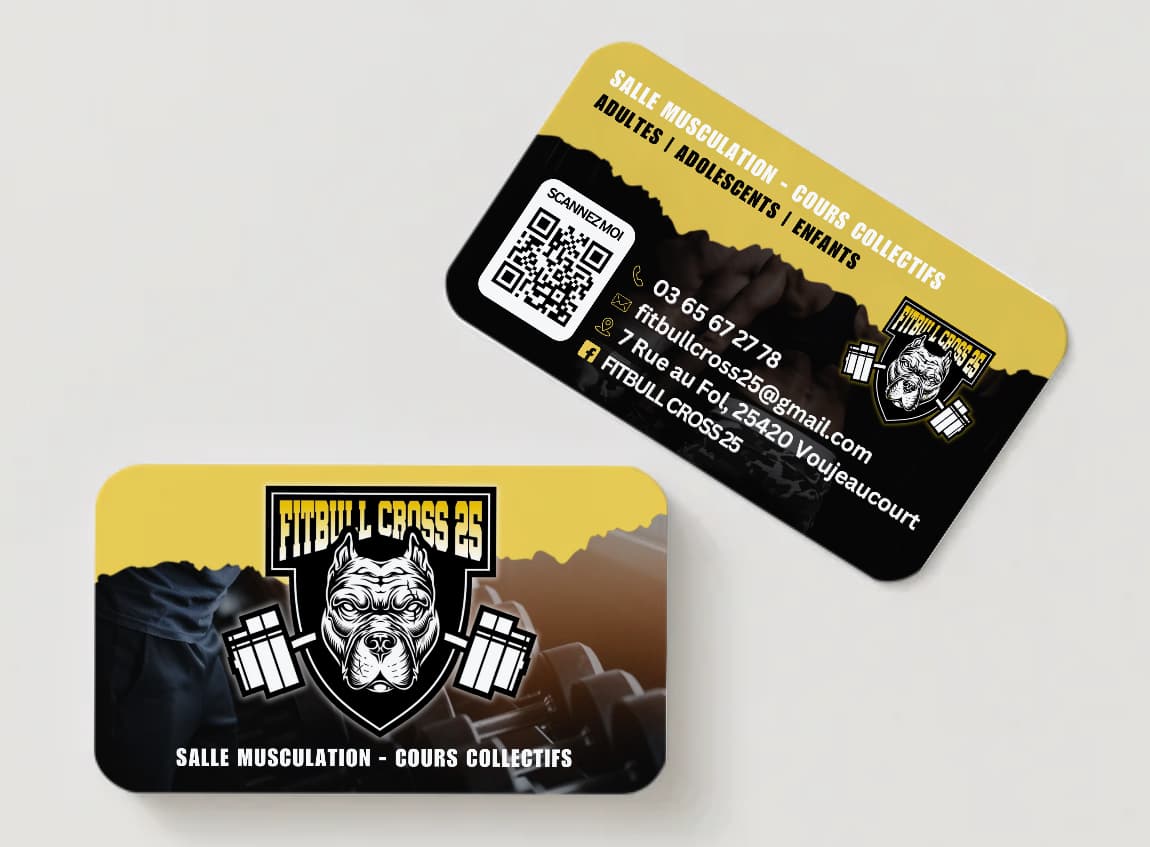 Exemple de cartes de visite créées par DT Media