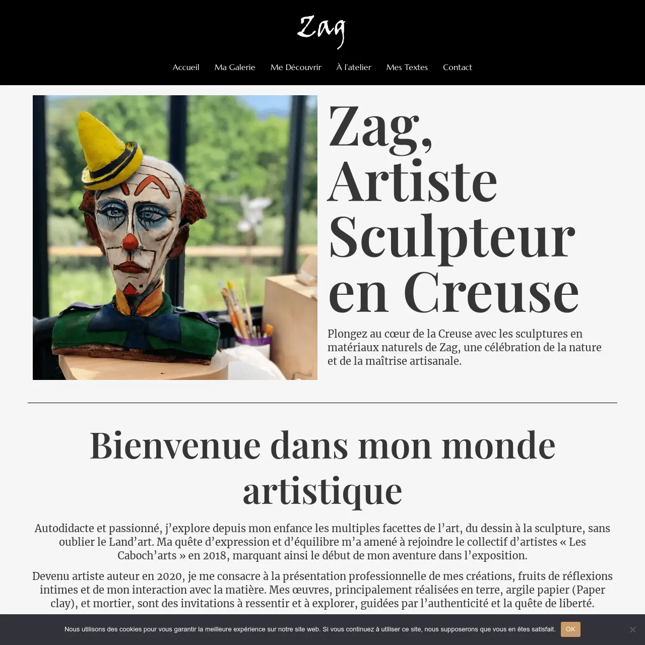 Zag Artiste Sculpteur Site DT Media Agence Développement Wev