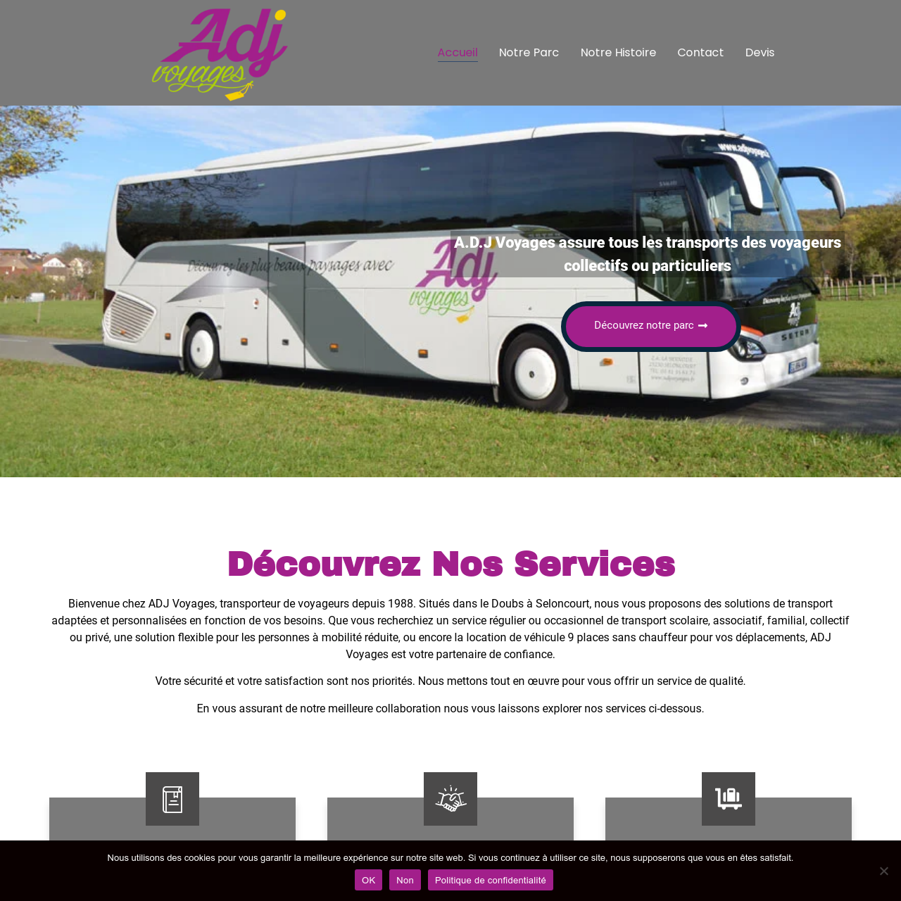 ADJ Voyages Seloncourt Site DT Media Agence Développement Web