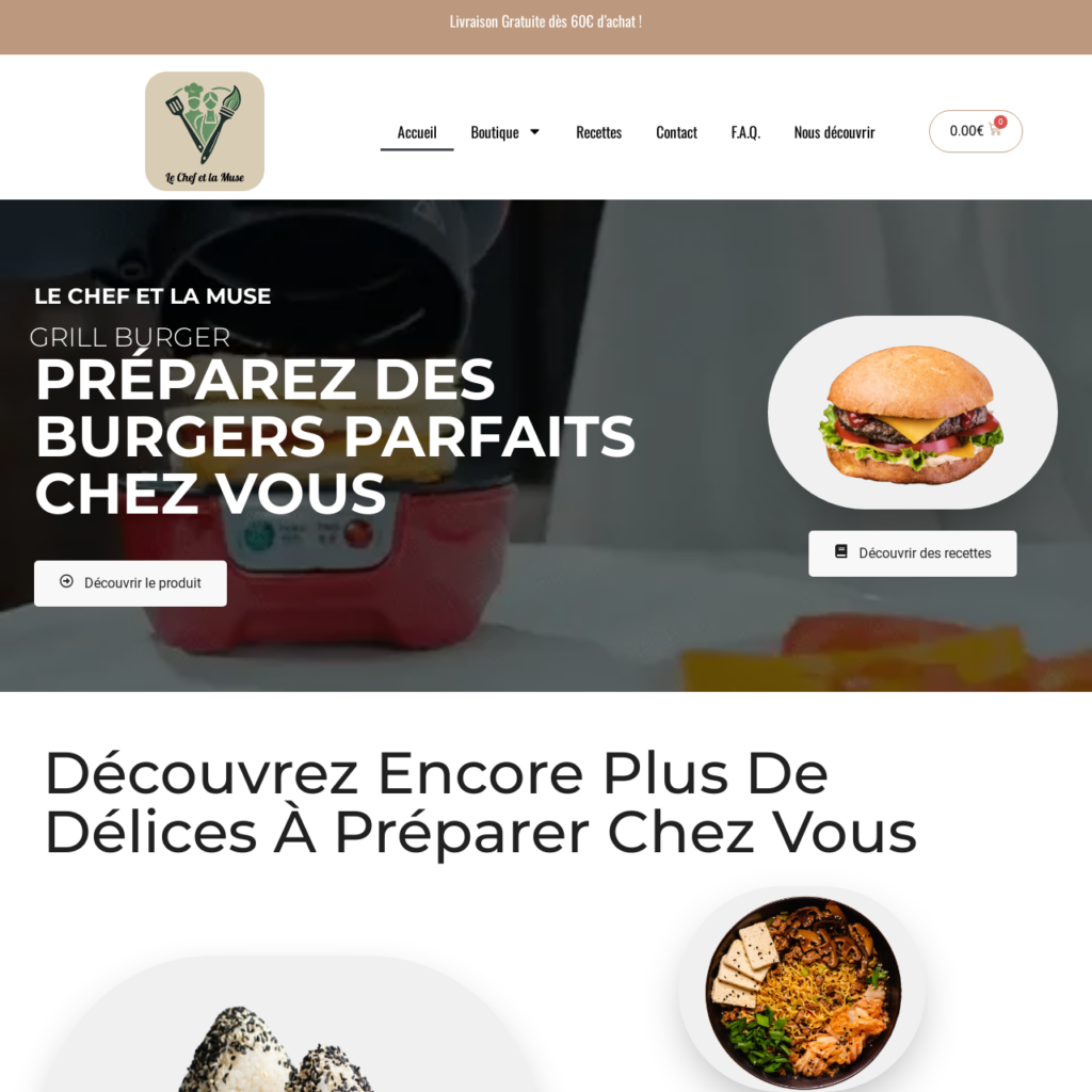 Site E-commerce Le chef et la muse DT Media